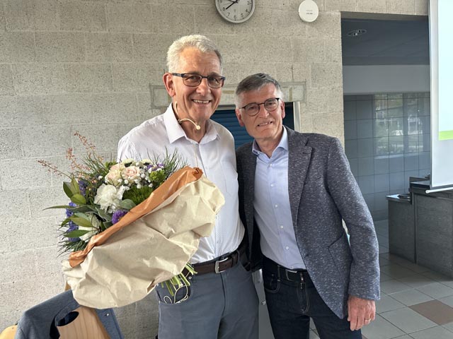 Stiftungsratspräsident Hans A. Wüthrich fand lobende Worte für den scheidenden Präsidenten Ernst Auer. Foto: Sonja Fasler