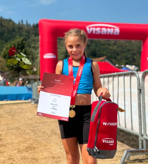 Mara Hodel verteidigte ihren Titel als schnellste Sprinterin des Kantons (Jahrgang 2018). Foto: zVg