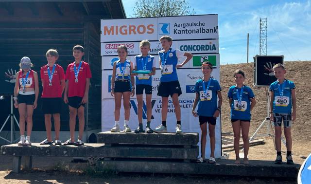 Die 3×600-m-Staffel mit Mona Caduff, Vjosa Aliu und Finn Fasler durfte sich am Ende über den 3. Rang freuen.