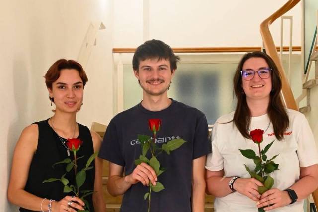Bild (von links): Aylo Hangartner, Yannick Herold und Mika Kaufmann freuen sich auf ihr präsidiales Amt. Foto: juso
