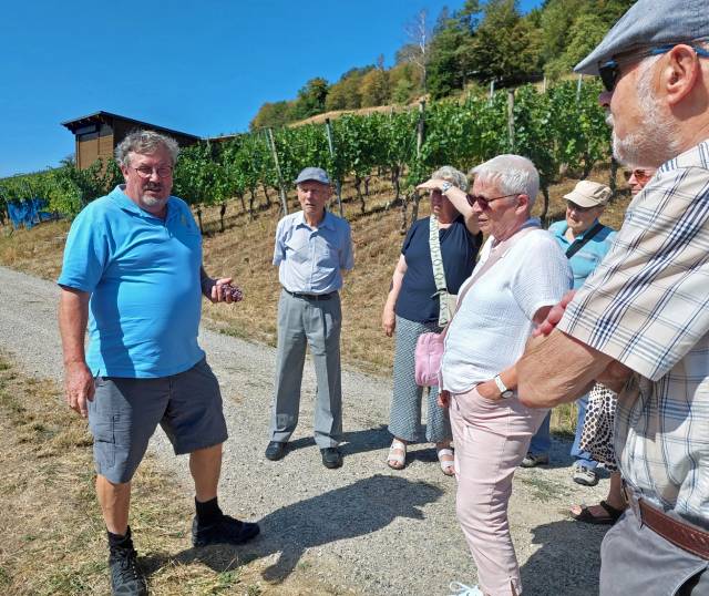 Mit Gerhard Wunderlin Im Rebberg. Foto: Markus Gisler