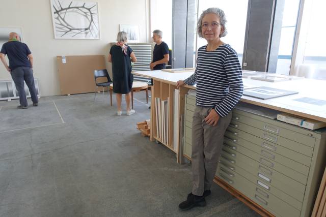 Kathrin Kunz in ihrem Atelier in Möhlin