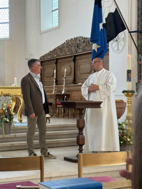 Gunthard Niederbäumer war am Sonntag, 20. September, zu Gast im Gottesdienst in der katholischen Kirche Frick.
