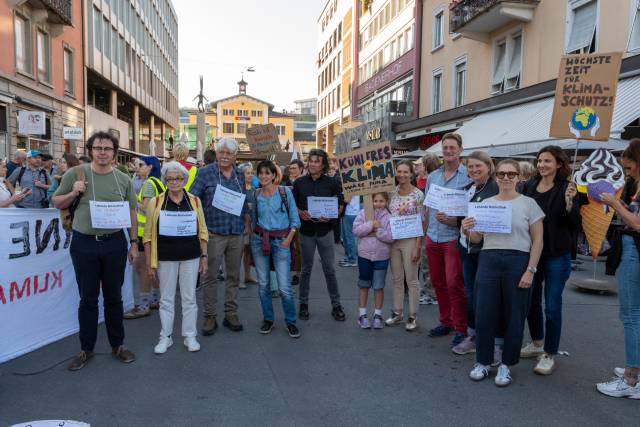 Impressionen von der Demonstration in Baden am Freitag