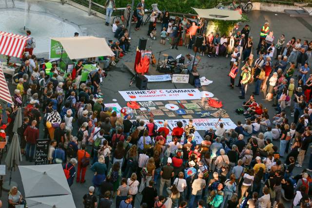 Impressionen von der Demonstration in Baden am Freitag