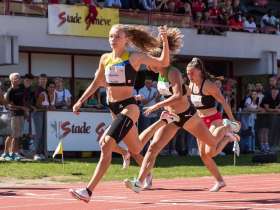 Auf den Spuren von Vorbild Kambundji: Fabienne Hoenke, Schweizer Meisterin über 200 m. Fotos: Athletix